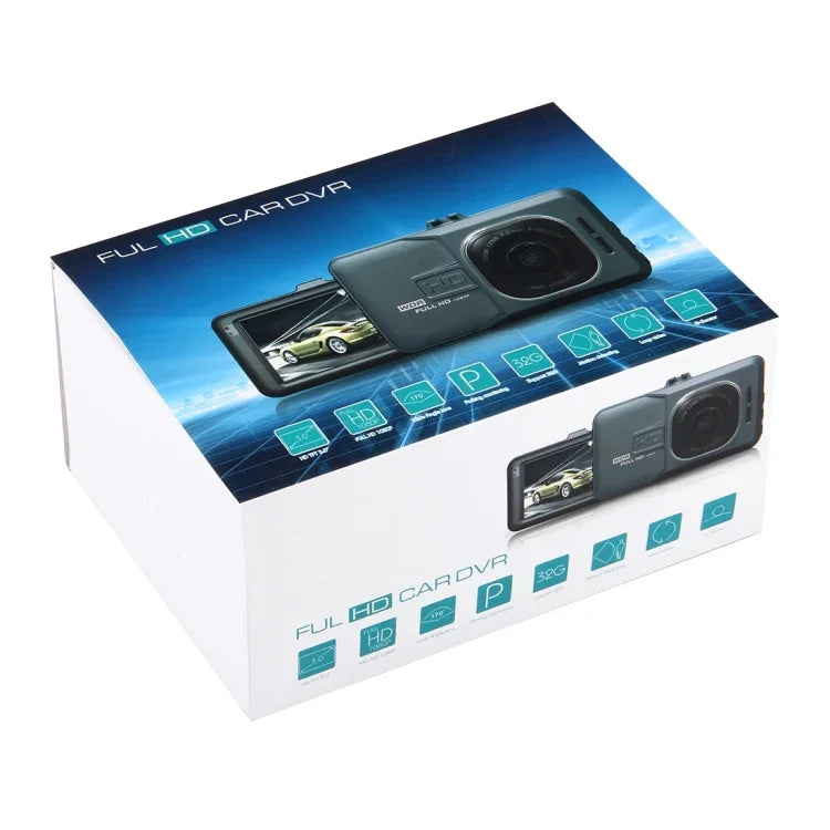 Máy ghi hình DVR ô tô màn hình LCD 3.0 inch HD 720P camera 3.0MP góc nhìn rộng 170 độ, hỗ trợ nhìn ban đêm / phát hiện chuyển động / thẻ TF / HDMI / cảm biến G, 3.0 inch