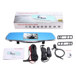 Máy ghi hình xe ô tô G835 HD 1080P màn hình 4.3 inch gương chiếu hậu, Generalplus 2248, 2 camera góc nhìn rộng 170 độ, hỗ trợ ghi HDR / phát hiện chuyển động, G835