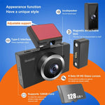 X12 Máy ghi hình lái xe WiFi 2K Ultra HD toàn cảnh ba kênh, Hỗ trợ APP di động, X12