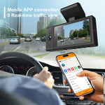 X12 Máy ghi hình lái xe WiFi 2K Ultra HD toàn cảnh ba kênh, Hỗ trợ APP di động, X12