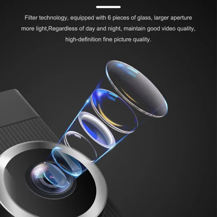 X12 Máy ghi hình lái xe WiFi 2K Ultra HD toàn cảnh ba kênh, Hỗ trợ APP di động, X12