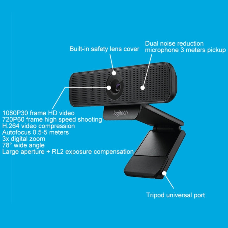 Logitech C925E Webcam HD 1080p với nắp bảo mật tích hợp