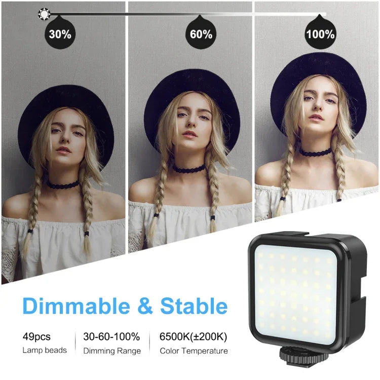 Bộ giá đỡ cầm tay DV hình chữ U/C PULUZ + Bộ đèn chiếu sáng bổ sung LED với đầu chân lạnh cho tất cả máy ảnh SLR và máy quay DV gia đình, Giá đỡ hình chữ C + Đèn bổ sung