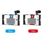 Bộ thiết bị quay video phát trực tiếp 2 trong 1 cho smartphone PULUZ + Bộ micro cho iPhone, Galaxy, Huawei, Xiaomi, HTC, LG, Google và các smartphone khác, Bộ quay vlog + Mic, Bộ quay vlog + Mic (US)