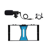 Bộ thiết bị quay video phát trực tiếp 2 trong 1 cho smartphone PULUZ + Bộ micro cho iPhone, Galaxy, Huawei, Xiaomi, HTC, LG, Google và các smartphone khác, Bộ quay vlog + Mic, Bộ quay vlog + Mic (US)