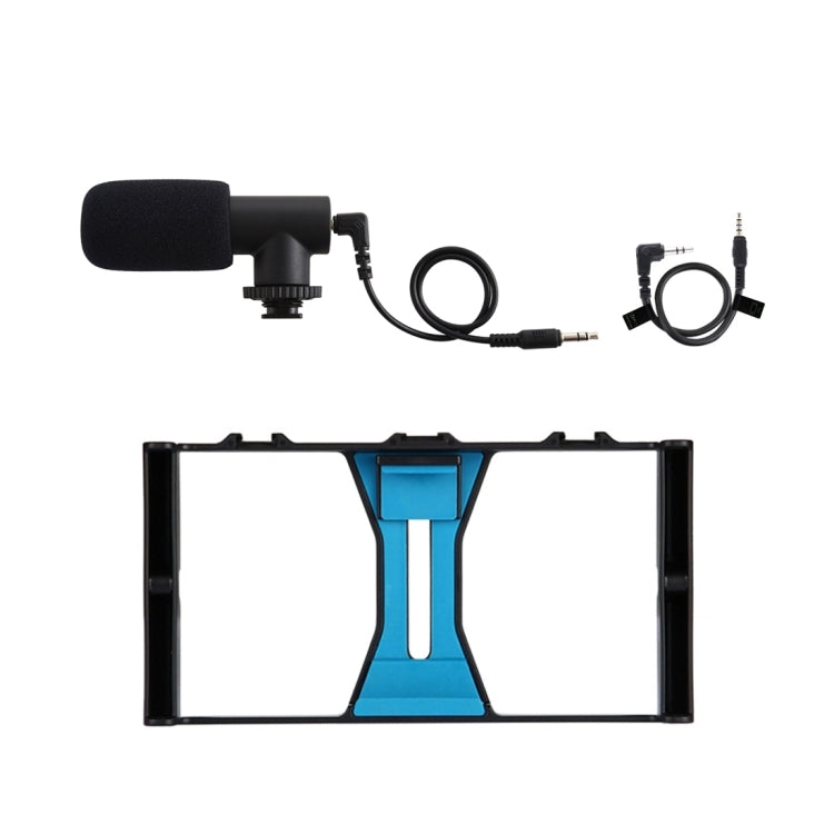 Bộ thiết bị quay video phát trực tiếp 2 trong 1 cho smartphone PULUZ + Bộ micro cho iPhone, Galaxy, Huawei, Xiaomi, HTC, LG, Google và các smartphone khác, Bộ quay vlog + Mic, Bộ quay vlog + Mic (US)