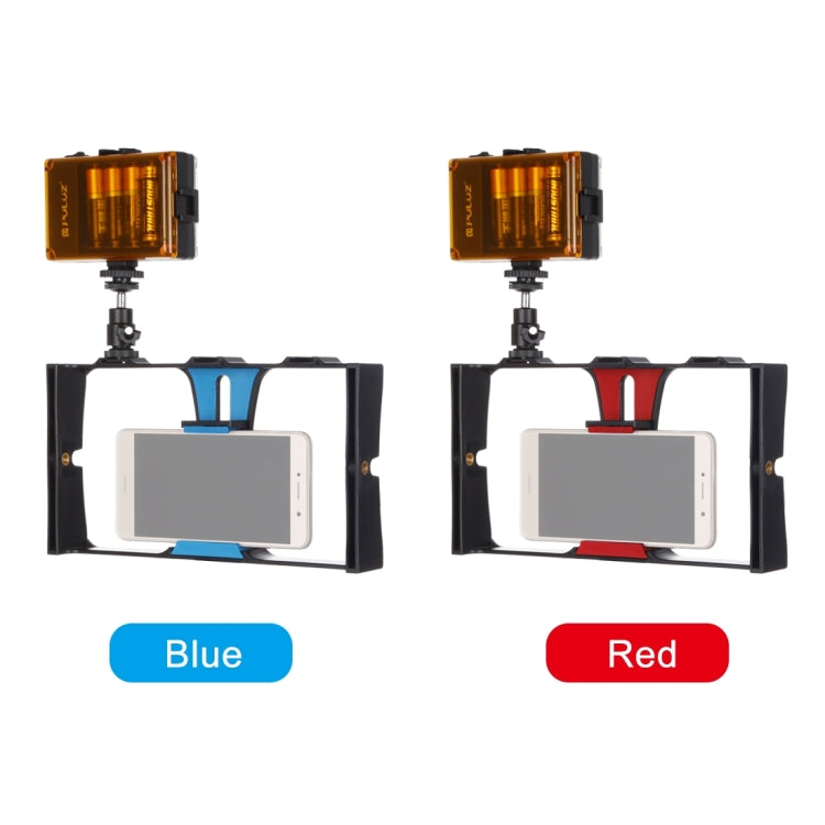 Bộ dụng cụ quay video trực tiếp Vlogging 2 trong 1 PULUZ với đèn LED selfie, giá đỡ video điện thoại thông minh và đầu chân máy Cold Shoe cho iPhone, Galaxy, Huawei, Xiaomi, HTC, LG, Google và các điện thoại thông minh khác, Bộ dụng cụ Vlogging + Đèn