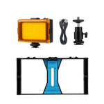 Bộ dụng cụ quay video trực tiếp Vlogging 2 trong 1 PULUZ với đèn LED selfie, giá đỡ video điện thoại thông minh và đầu chân máy Cold Shoe cho iPhone, Galaxy, Huawei, Xiaomi, HTC, LG, Google và các điện thoại thông minh khác, Bộ dụng cụ Vlogging + Đèn