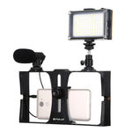 Bộ dụng cụ quay video trực tiếp Vlogging 3 trong 1 PULUZ với đèn LED selfie, micro và đầu chân máy Cold Shoe cho iPhone, Galaxy, Huawei, Xiaomi, HTC, LG, Google và các điện thoại thông minh khác, 3 trong 1, 3 trong 1 (Đỏ), 3 trong 1 (Mỹ)