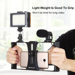 Bộ dụng cụ quay video trực tiếp Vlogging 3 trong 1 PULUZ với đèn LED selfie, micro và đầu chân máy Cold Shoe cho iPhone, Galaxy, Huawei, Xiaomi, HTC, LG, Google và các điện thoại thông minh khác, 3 trong 1, 3 trong 1 (Đỏ), 3 trong 1 (Mỹ)
