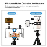Bộ dụng cụ quay video trực tiếp Vlogging 3 trong 1 PULUZ với đèn LED selfie, micro và đầu chân máy Cold Shoe cho iPhone, Galaxy, Huawei, Xiaomi, HTC, LG, Google và các điện thoại thông minh khác, 3 trong 1, 3 trong 1 (Đỏ), 3 trong 1 (Mỹ)
