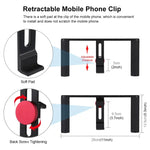 Bộ dụng cụ quay video trực tiếp Vlogging 4 trong 1 PULUZ với đèn LED selfie vòng 4,7 inch 12cm, tay cầm ổn định giá đỡ bằng nhôm, micro, giá đỡ chân máy và đầu chân máy Cold Shoe, Bộ dụng cụ giá đỡ bằng nhôm với đèn LED vòng