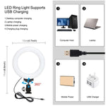 Bộ dụng cụ quay video trực tiếp Vlogging 4 trong 1 PULUZ với giá đỡ video điện thoại thông minh, đèn LED selfie vòng RGBW 4,7 inch 12cm, micro, giá đỡ chân máy bỏ túi và đầu chân máy Cold Shoe, 4 trong 1, Đèn LED vòng RGBW 4 trong 1