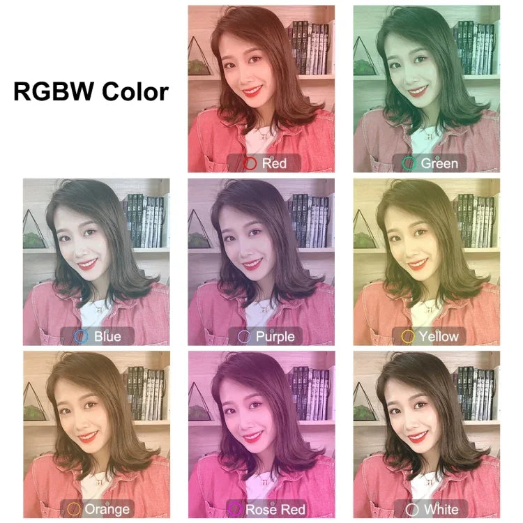 Bộ dụng cụ quay video trực tiếp Vlogging 4 trong 1 PULUZ với giá đỡ video điện thoại thông minh, đèn LED selfie vòng RGBW 4,7 inch 12cm, micro, giá đỡ chân máy bỏ túi và đầu chân máy Cold Shoe, 4 trong 1, Đèn LED vòng RGBW 4 trong 1