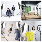 Bộ đèn flash studio chớp PULUZ 120W kèm softbox phản quang & chân đế, bộ đèn hình chữ nhật 120W 2700K-6500K cắm EU, bộ đèn hình chữ nhật 120W 2700K-6500K cắm UK, bộ đèn hình chữ nhật 120W 2700K-6500K cắm US