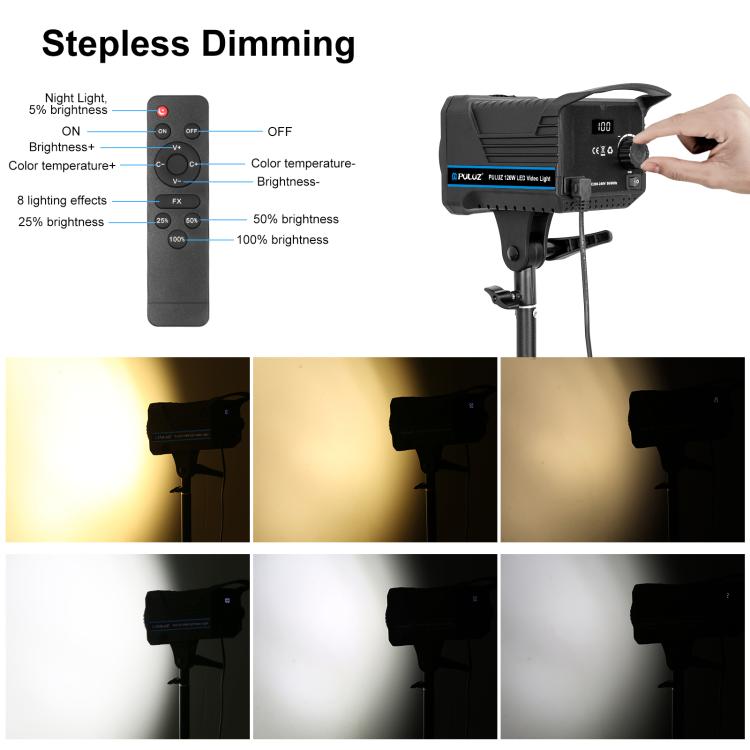 Bộ đèn flash studio chớp PULUZ 120W kèm softbox phản quang & chân đế, bộ đèn hình chữ nhật 120W 2700K-6500K cắm EU, bộ đèn hình chữ nhật 120W 2700K-6500K cắm UK, bộ đèn hình chữ nhật 120W 2700K-6500K cắm US