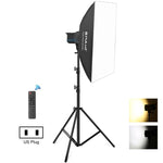 Bộ đèn flash studio chớp PULUZ 120W kèm softbox phản quang & chân đế, bộ đèn hình chữ nhật 120W 2700K-6500K cắm EU, bộ đèn hình chữ nhật 120W 2700K-6500K cắm UK, bộ đèn hình chữ nhật 120W 2700K-6500K cắm US
