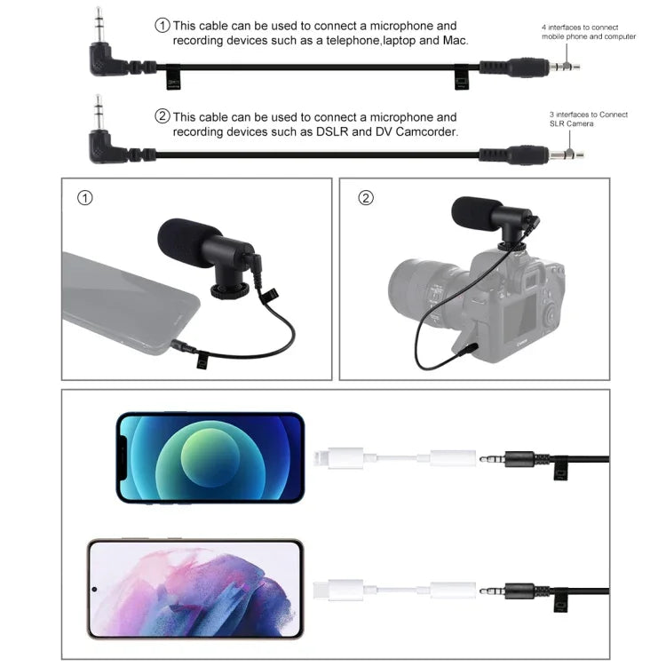 Bộ dụng cụ quay video livestream cầm tay Bluetooth 4 trong 1 PULUZ với đèn LED selfie, micro, giá đỡ chân máy + đầu chân máy cold shoe cho iPhone, Galaxy, Huawei, Xiaomi, HTC, LG, Google và các điện thoại thông minh khác, bộ rig Bluetooth 4 trong 1