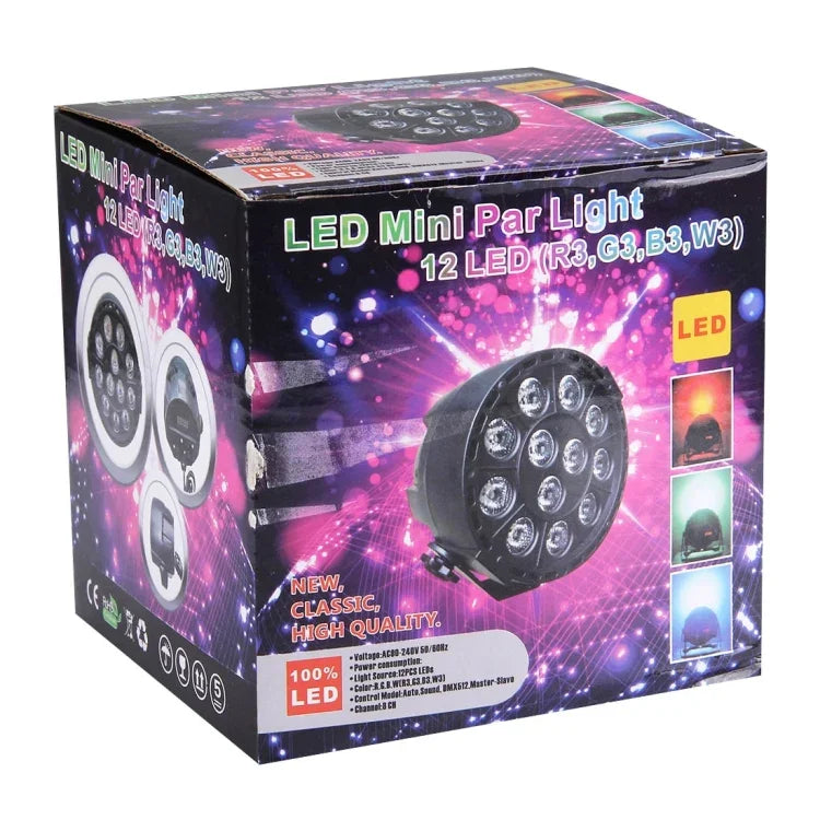 Có màn hình LED, chế độ Master / Slave / DMX512 / Tự động chạy, phích cắm US, phích cắm US