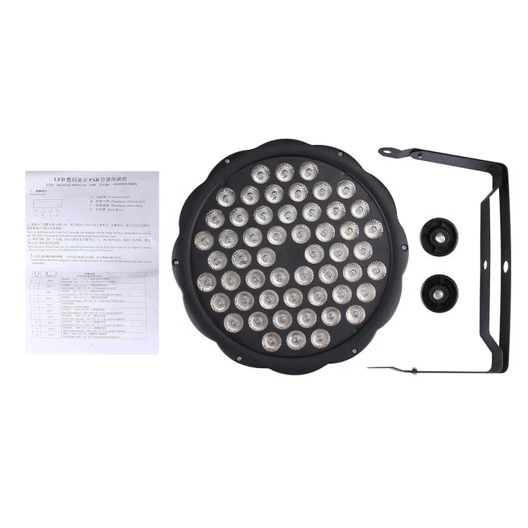 Có màn hình LED, chế độ Master / Slave / DMX512 / Tự động chạy / Điều khiển âm thanh, phích cắm US/EU