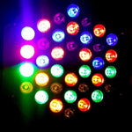 Có màn hình LED, chế độ Master / Slave / DMX512 / Tự động chạy / Điều khiển âm thanh, phích cắm US/EU