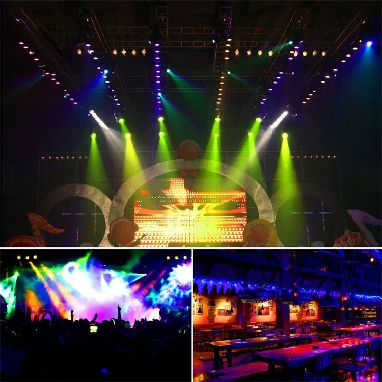 Đèn PAR LED DMX512 RGB 36W 36 bóng LED có điều khiển từ xa, chớp + điều khiển âm thanh + tự động, AC 100-240V, RGB có điều khiển từ xa