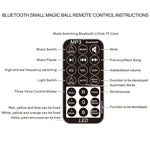Đèn sân khấu quả cầu pha lê ma thuật Bluetooth có điều khiển từ xa, phích cắm US (màu trắng), PRC0573BEU, PRC0573BUS, PRC0573WEU, PRC0573WUS