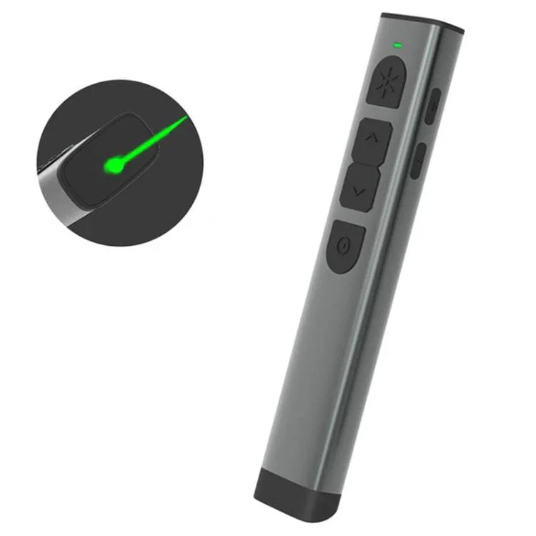 Doosl Dsit038 Điều khiển từ xa trình chiếu PowerPoint không dây 2.4GHz Bút clicker Trình bày Con trỏ laser xanh, Khoảng cách điều khiển: 100m, Laser xanh