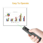 Doosl Dsit038 Điều khiển từ xa trình chiếu PowerPoint không dây 2.4GHz Bút clicker Trình bày Con trỏ laser xanh, Khoảng cách điều khiển: 100m, Laser xanh
