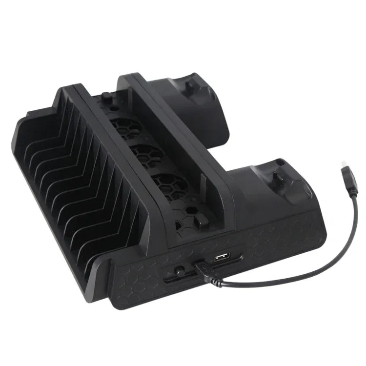 Quạt làm mát 3 trong 1 + Khe đựng game + Đế sạc tay cầm chơi game DOBE TP4-882 cho Sony PS4 / PS4 Pro / PS4 Slim, Dùng cho PS4 / PS4 Pro / PS4 Slim