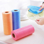 50 tờ khăn rửa không dệt dùng một lần, khăn lau bát đĩa, Đỏ, Cam, Xanh