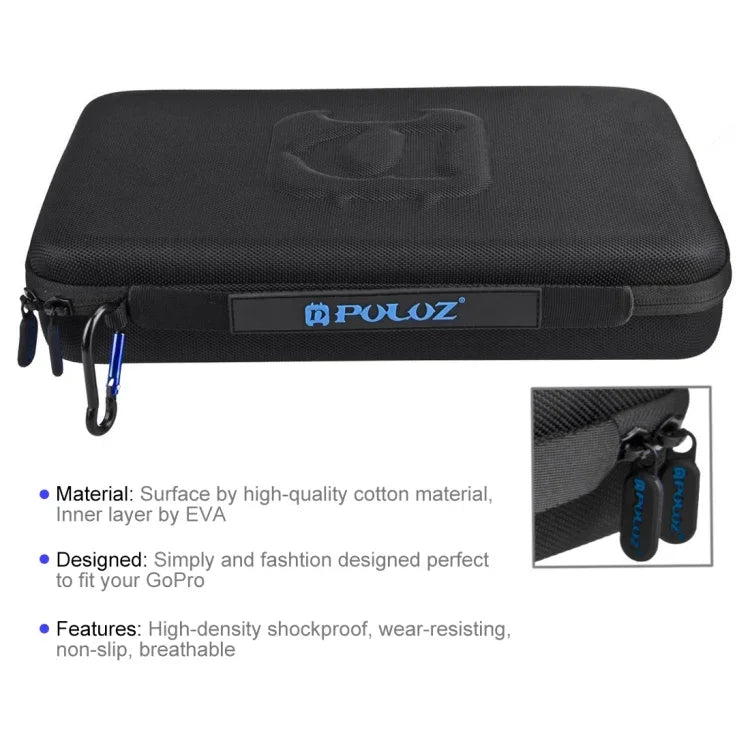 Hộp Đựng Chống Nước và Du Lịch PULUZ cho Phụ Kiện Camera GoPro, Insta360, DJI và Các Camera Thể Thao Khác, Kích Thước Lớn: 32cm x 22cm x 7cm, Dành Cho GoPro, Kích Thước Lớn: 32cm x 22cm x 7cm