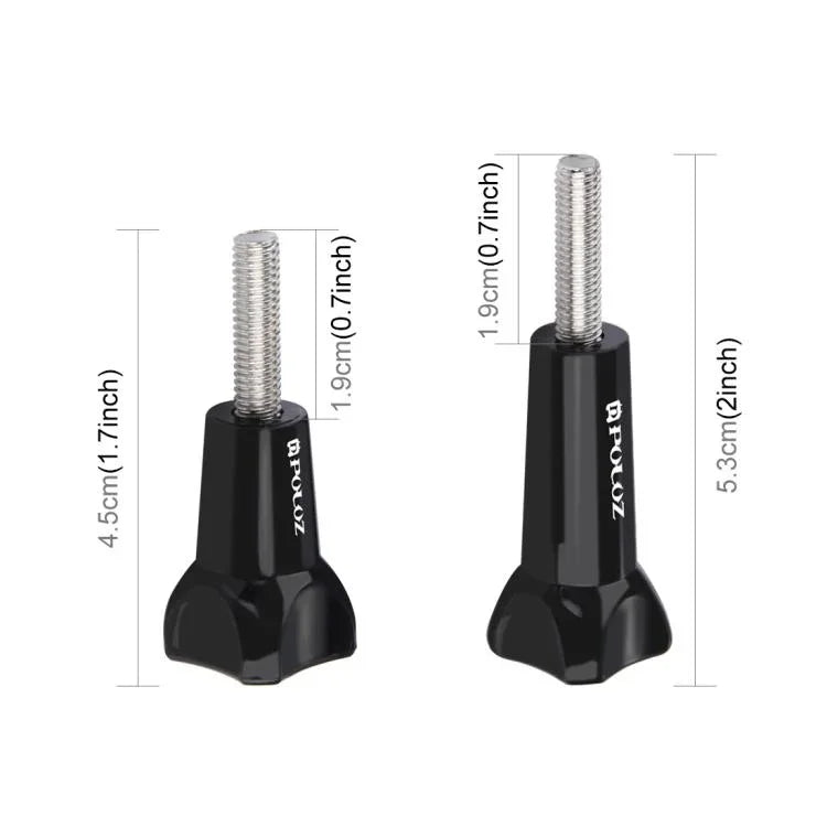Nút Vặn Nhựa PULUZ Vít Dài Chuẩn + Vít Ngắn cho GoPro, Insta360, DJI và Các Camera Thể Thao Khác, 2 Vít (Nhựa)