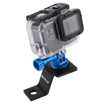 Giá đỡ cố định xe máy hợp kim nhôm PULUZ kèm adapter chân máy và ốc vít cho GoPro, Insta360, DJI và các camera hành động khác, Giá đỡ cố định 2 (Đen), Giá đỡ cố định 2 (Bạc), Giá đỡ cố định 2 (Đỏ), Giá đỡ cố định 2 (Xanh dương), Giá đỡ cố định 2 (Vàng)