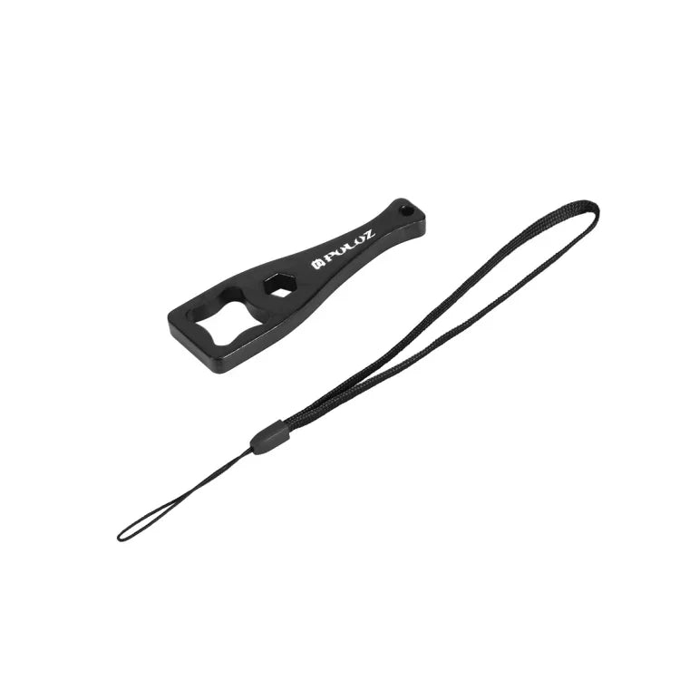 PULUZ Plastic Thumbscrew Wrench Spanner with Lanyard for GoPro, Insta360, DJI and Other Action Cameras, Wrench (PVC Material) Black