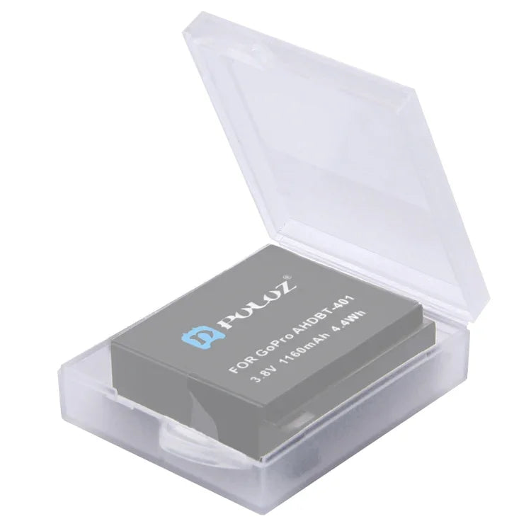 Hộp Đựng Pin Nhựa Cứng Trong Suốt PULUZ (dành cho Pin GoPro HERO4), AHDBT-301/201, AHDBT-401