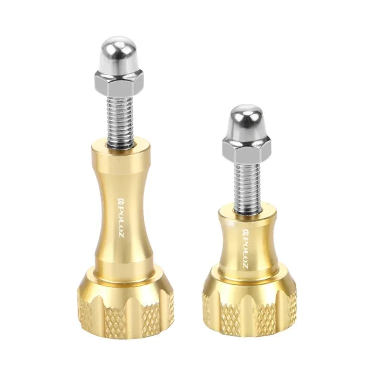 PULUZ CNC Aluminum Thumb Knob Stainless Bolt Nut Screw Set for GoPro, Insta360, DJI and Other Action Cameras, 2 Black Screws (Aluminum), 2 Gold Screws (Aluminum), 2 Blue Screws (Aluminum), 2 Red Screws (Aluminum)