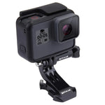 Giá gắn móc J dọc bề mặt đen PULUZ cho máy quay thể thao PULUZ, giá kẹp linh hoạt Jaws cho GoPro, Insta360, DJI và các máy quay hành động khác, giá gắn móc J