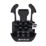 Khóa tháo nhanh bề mặt ngang PULUZ cho máy quay thể thao PULUZ, giá kẹp linh hoạt Jaws cho GoPro, Insta360, DJI và các máy quay hành động khác, khóa tháo nhanh
