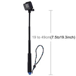 Gậy Đơn Cầm Tay Kéo Dài PULUZ Cho GoPro, Insta360, DJI Và Các Máy Ảnh Hành Động Khác, Chiều Dài: 19-49cm