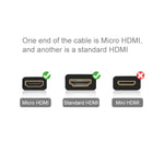 Cáp HDMI 19 Chân Sang Micro HDMI PULUZ Cho GoPro Hero11 Black / HERO10 Black / HERO9 Black /8 Black /7 /6 /5 /4 /3+ /3, Sony, LG, Panasonic, Canon, Nikon, Điện Thoại Thông Minh Và Máy Ảnh, Chiều Dài: 1.5m, Cáp HDMI Cho Gopro