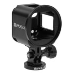 Bộ vỏ bảo vệ CNC hợp kim nhôm PULUZ kèm cờ lê kim loại, nắp ống kính, ốc vít và adapter chân máy cho GoPro HERO5 Session /HERO4 Session /HERO Session, dành cho HERO4 Session