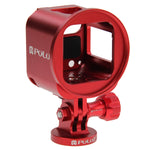 Bộ vỏ bảo vệ CNC hợp kim nhôm PULUZ kèm cờ lê kim loại, nắp ống kính, ốc vít và adapter chân máy cho GoPro HERO5 Session /HERO4 Session /HERO Session, dành cho HERO4 Session