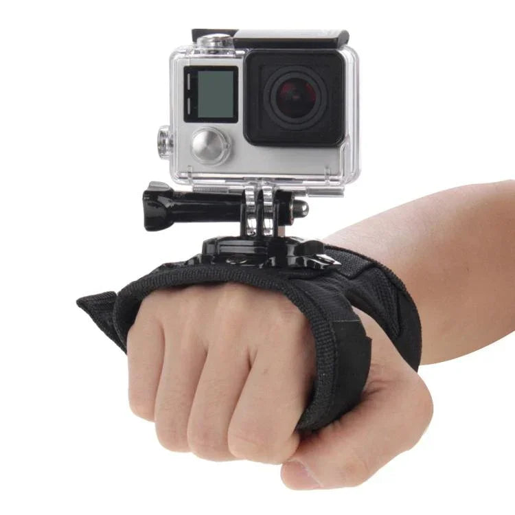 Dây đeo găng tay xoay 360 độ kiểu găng lòng bàn tay PULUZ cho GoPro, Insta360, DJI và các máy quay hành động khác, dây đeo lòng bàn tay găng tay