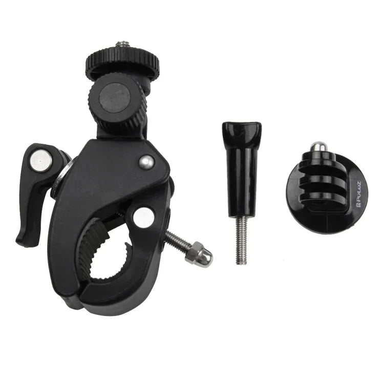 Giá đỡ tay lái xe máy xe đạp PULUZ kèm giá đỡ chân máy và ốc vít cho GoPro, Insta360, DJI và các máy quay hành động khác, giá đỡ kéo dài