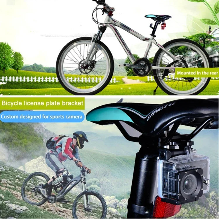 Giá đỡ đệm yên xe đạp hợp kim nhôm PULUZ cho GoPro, Insta360, DJI và các máy quay hành động khác, giá đỡ yên