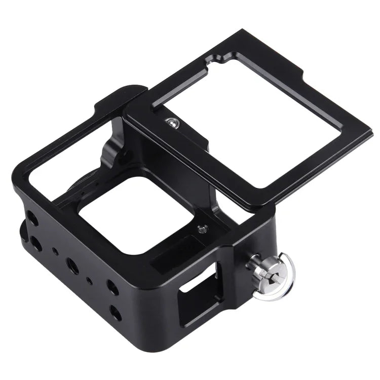 Vỏ bảo vệ PULUZ bằng hợp kim nhôm CNC với khung bảo hiểm & ống kính UV 52mm cho GoPro HERO(2018) /7 Đen /6 /5, Dành cho khung kéo HERO6 /5, Dành cho khung kéo HERO5