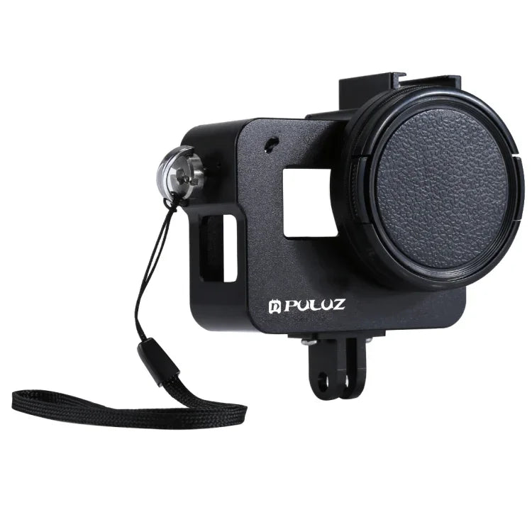 Vỏ bảo vệ PULUZ bằng hợp kim nhôm CNC với khung bảo hiểm & ống kính UV 52mm cho GoPro HERO(2018) /7 Đen /6 /5, Dành cho khung kéo HERO6 /5, Dành cho khung kéo HERO5