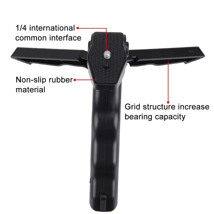 Giá đỡ chân máy gấp PULUZ với adapter & ốc vít cho GoPro, Insta360, DJI và các máy quay hành động khác, Tải trọng tối đa: 2kg