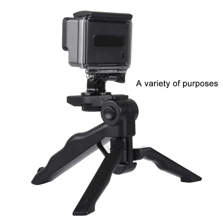 Giá đỡ chân máy gấp PULUZ với adapter & ốc vít cho GoPro, Insta360, DJI và các máy quay hành động khác, Tải trọng tối đa: 2kg